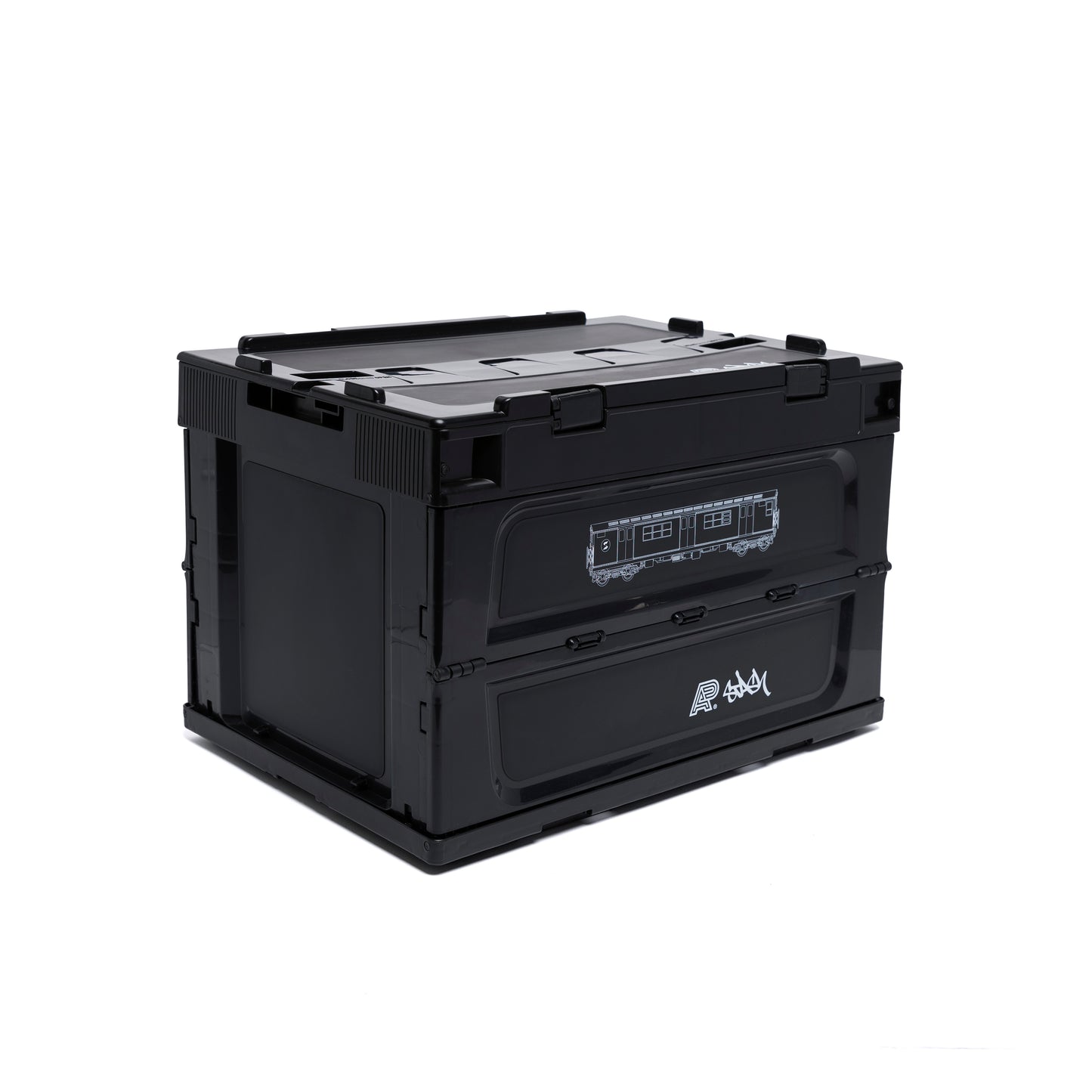 Albino & Preto Subware Collapsible Bin